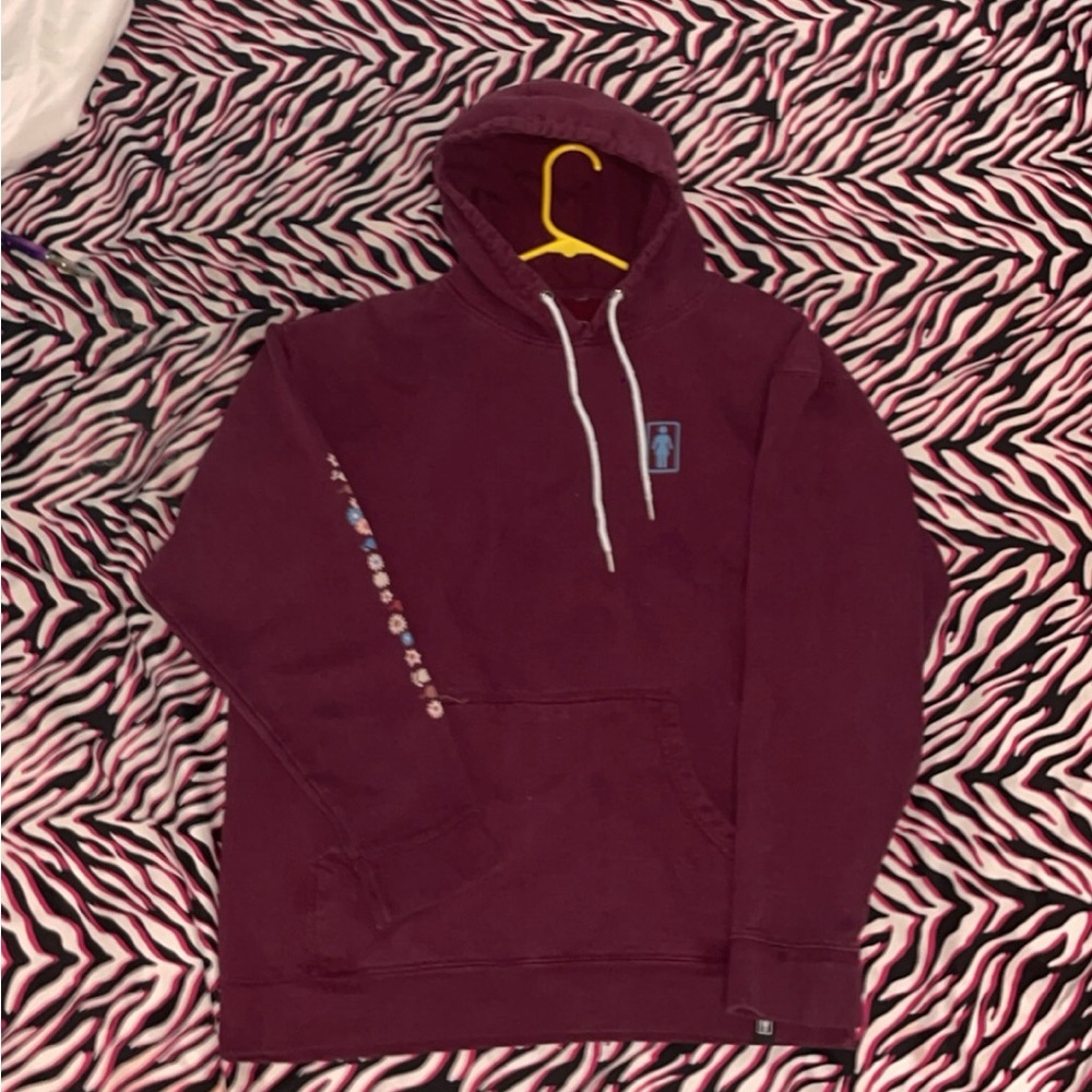 Hello Kitty Maroon Hoodie for Men